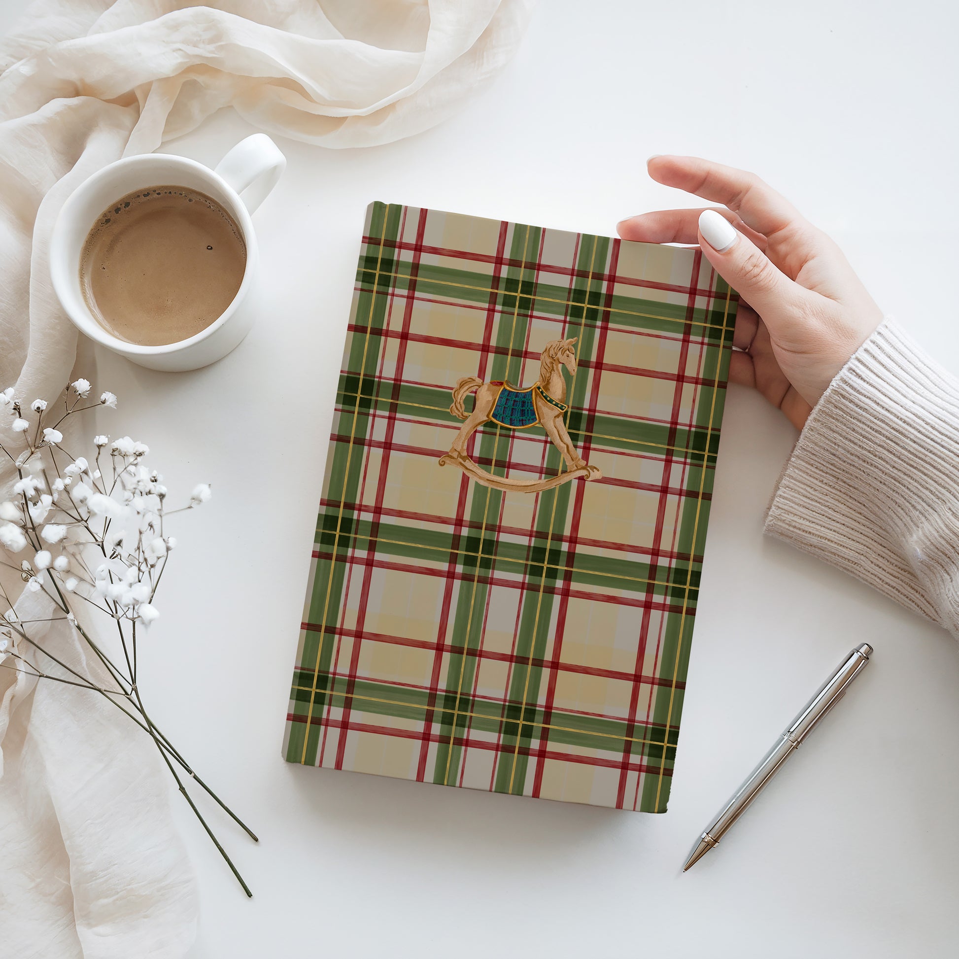 Classic Rocking Horse Plaid Cover Journal Product