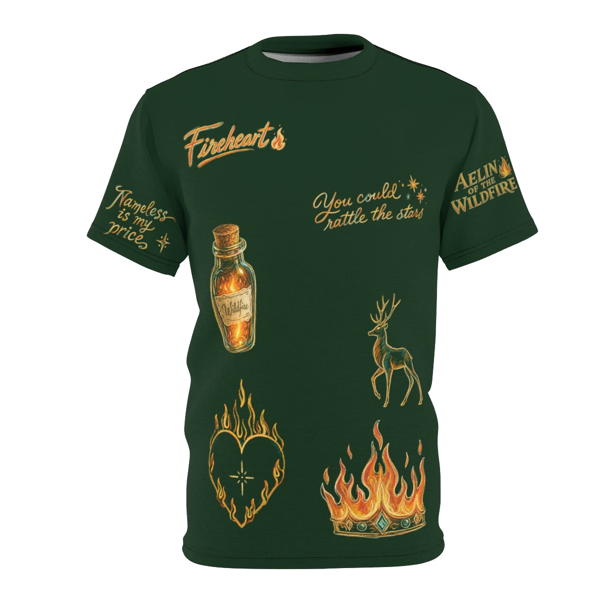Aelin Fireheart Doodles Tee, flat front