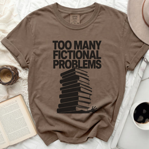Fictional Problems Book Stack Tee in Espresso