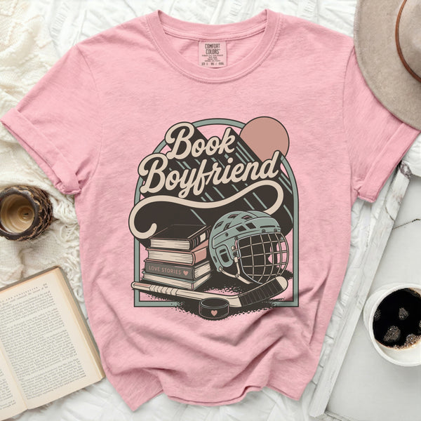 Book Boyfriend Hockey Love Tee in Blossom