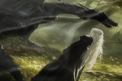 Enigmatic Dragon and Warrior Art Creation