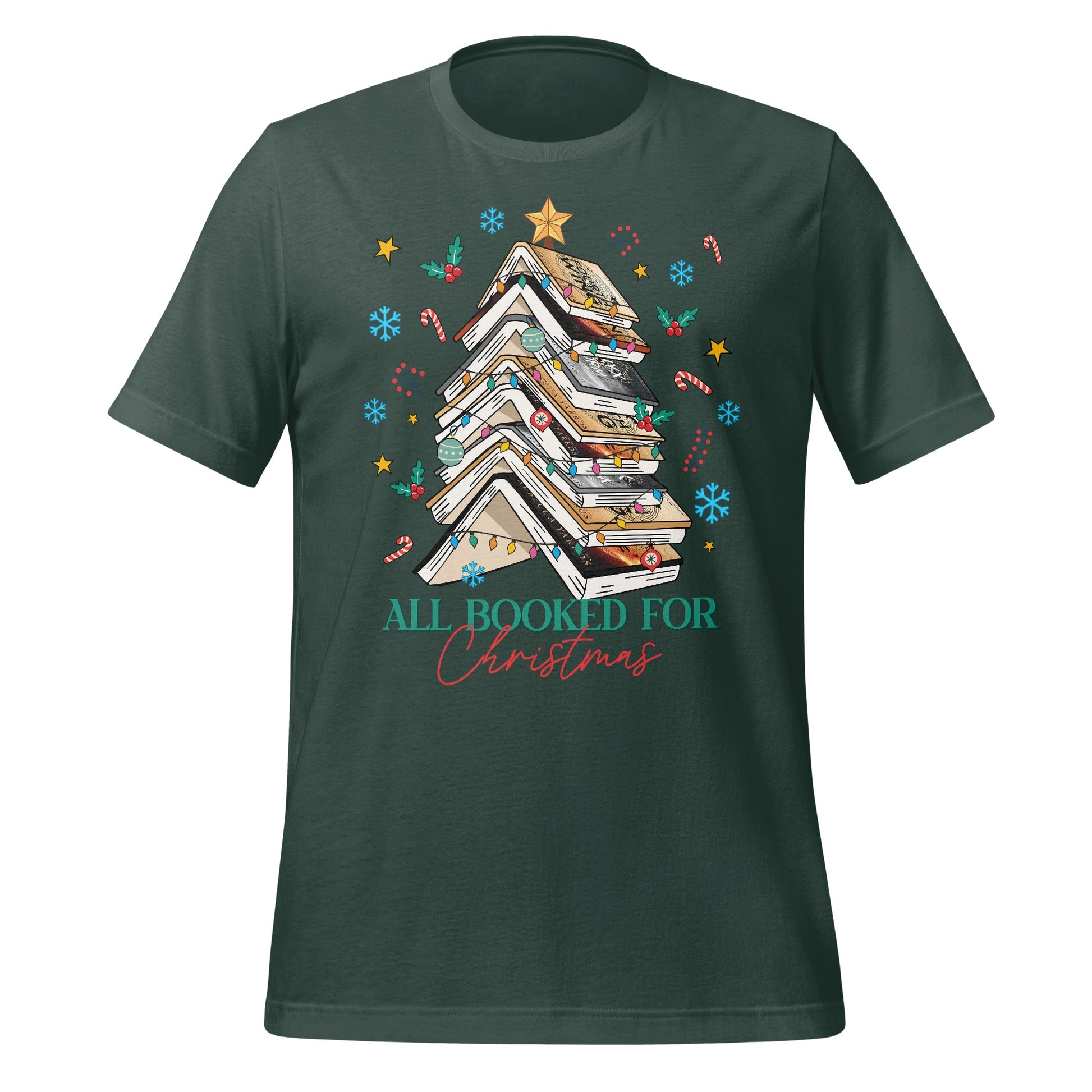 All Booked for Christmas Graphic T-Shirt