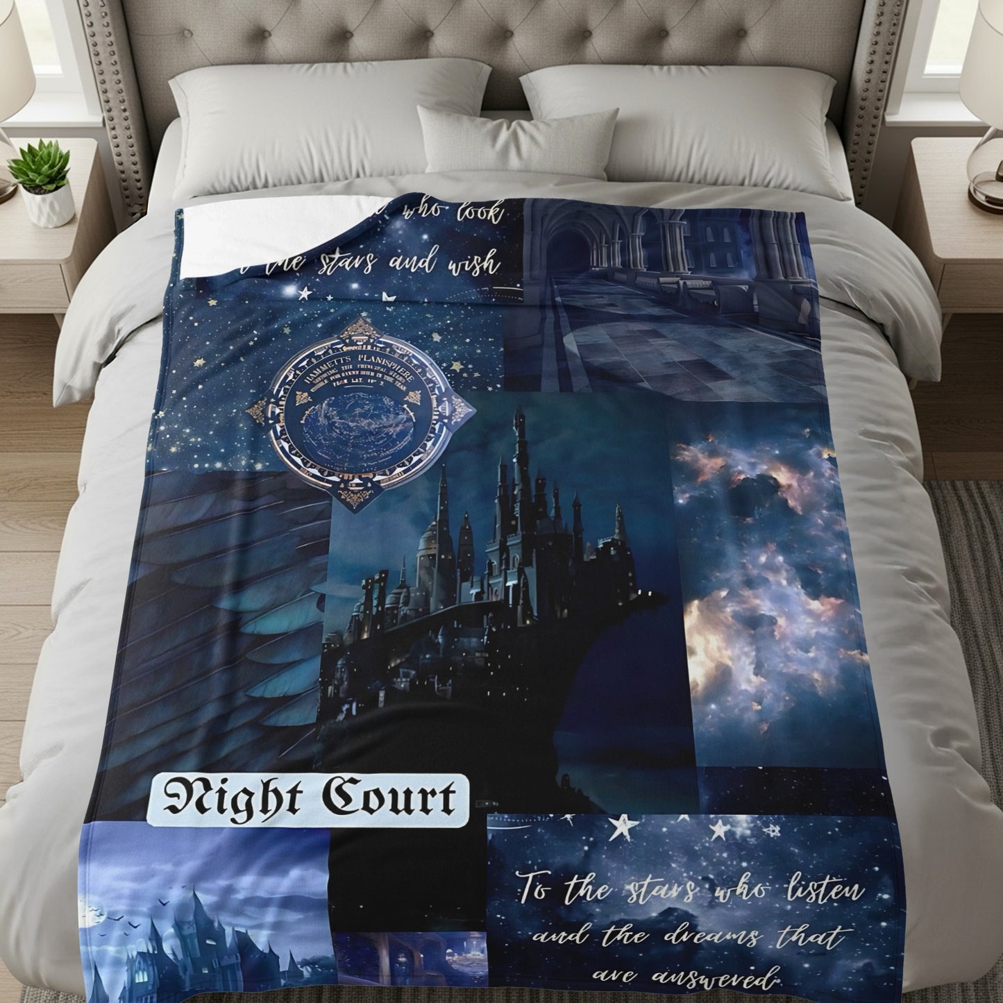 Night Court Castle Stars and Dreams Fleece Blanket
