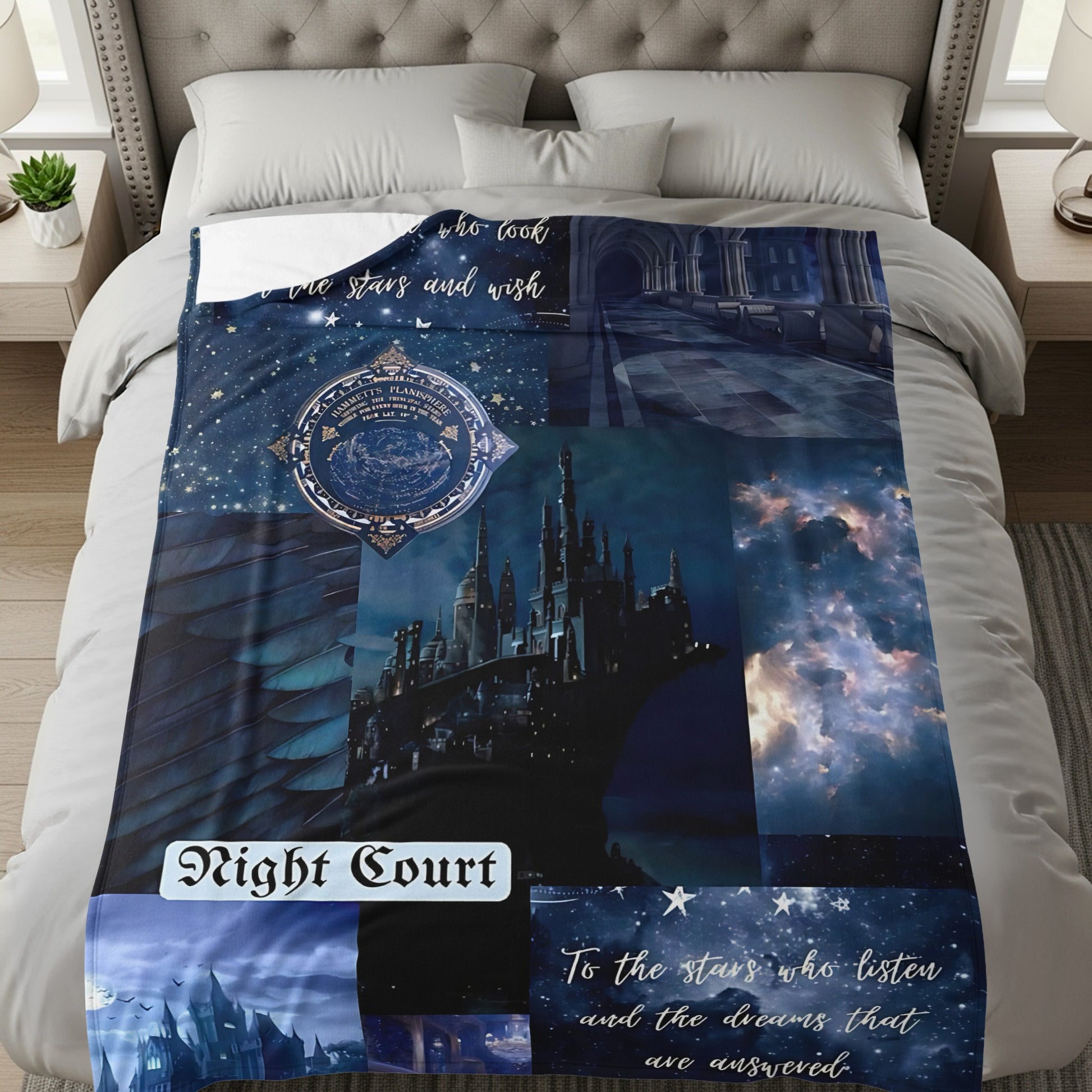 Night Court Castle Stars and Dreams Fleece Blanket