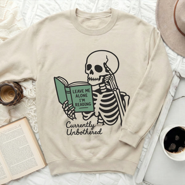 Unbothered Reader Sweatshirt in Sand