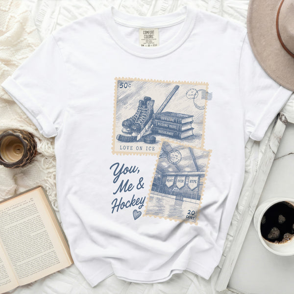 You, Me & Hockey Nostalgic Tee in White