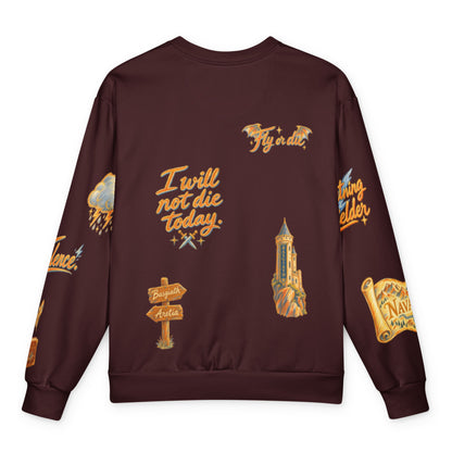 Fourth Wing Doodles Sweatshirt, flat back