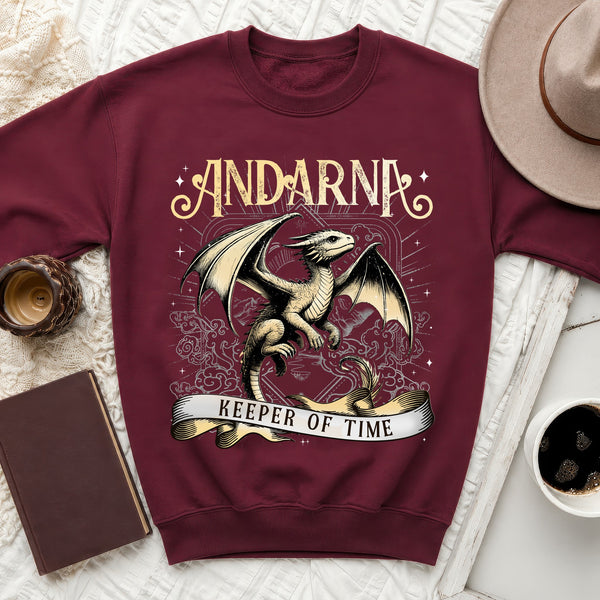 Andarna Dragon Sweatshirt in Maroon