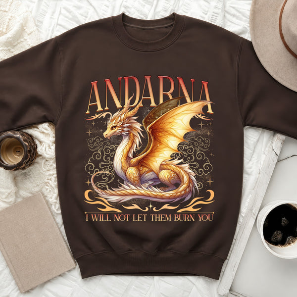 Andarna Fourth Wing Sweatshirt in Dark Chocolate