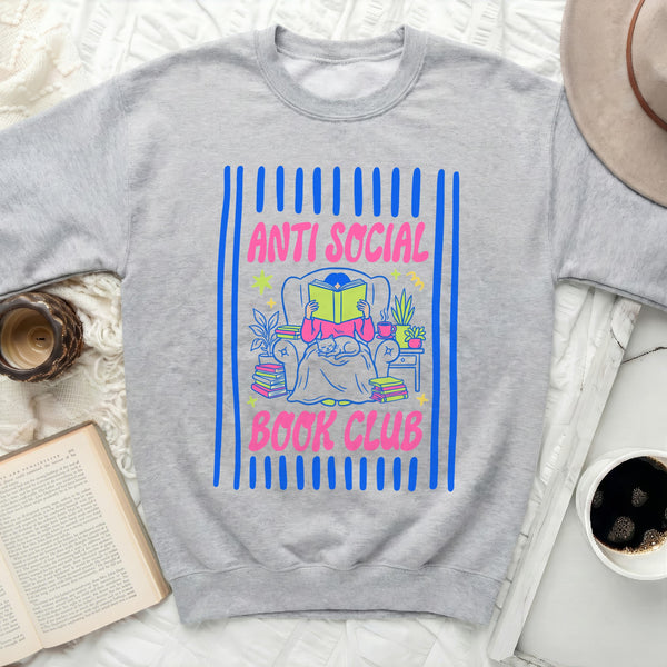 Anti Social Book Club Icon Sweatshirt in Sport Grey