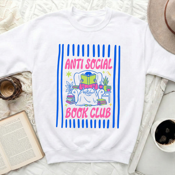Anti Social Book Club Icon Sweatshirt in White