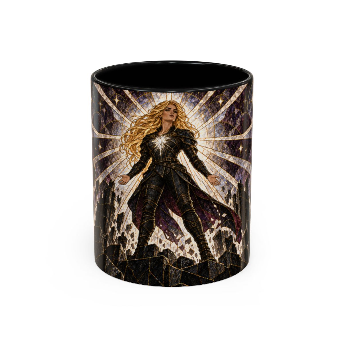 Black mug, front