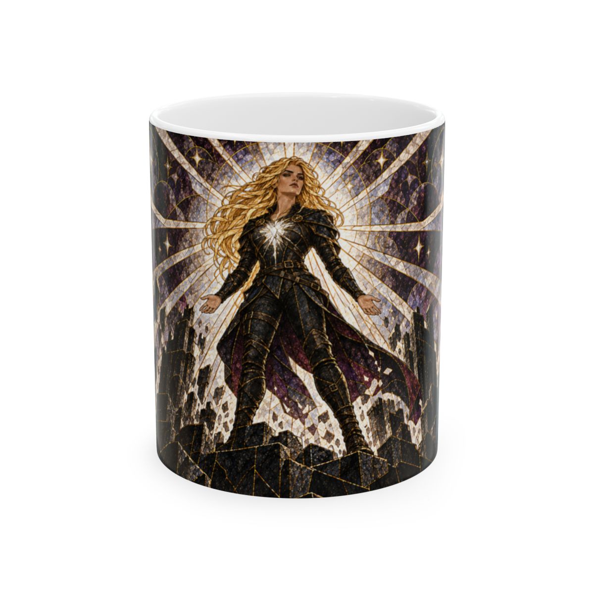 White mug, front