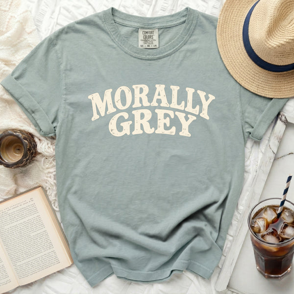 Vintage Morally Grey Tee in Bay