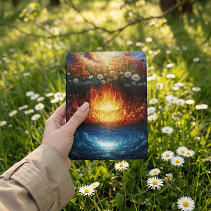 Dynamic Floral Fire Water Vortex Art Abstract product type