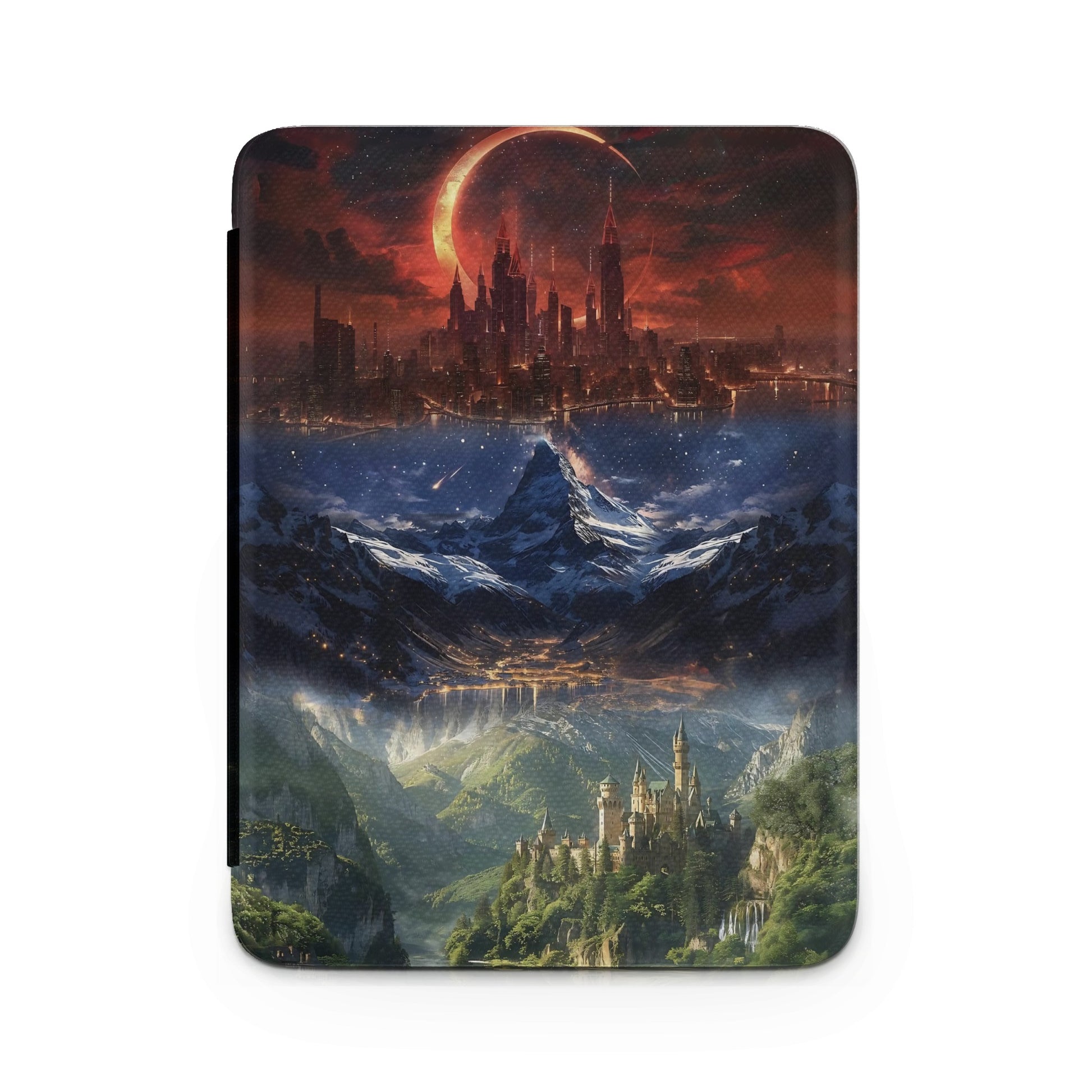 Fantasy Worlds City Mountain Castle Triptych Art product type