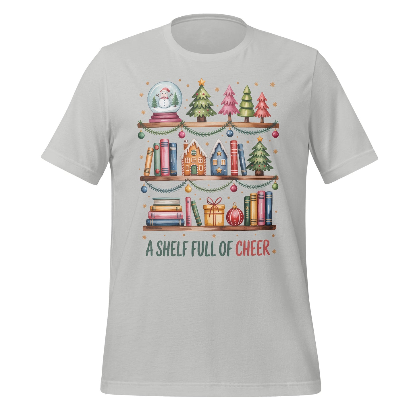 A Shelf Full of Cheer Festive Graphic T-shirt