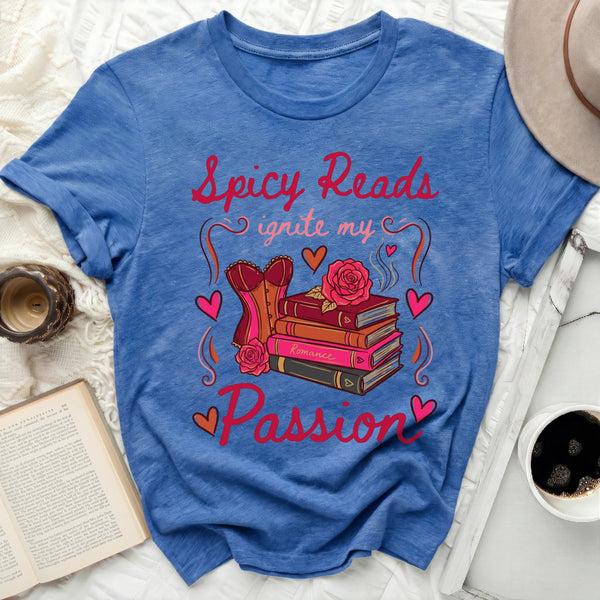 Ignite My Passion Tee in Heather True Royal