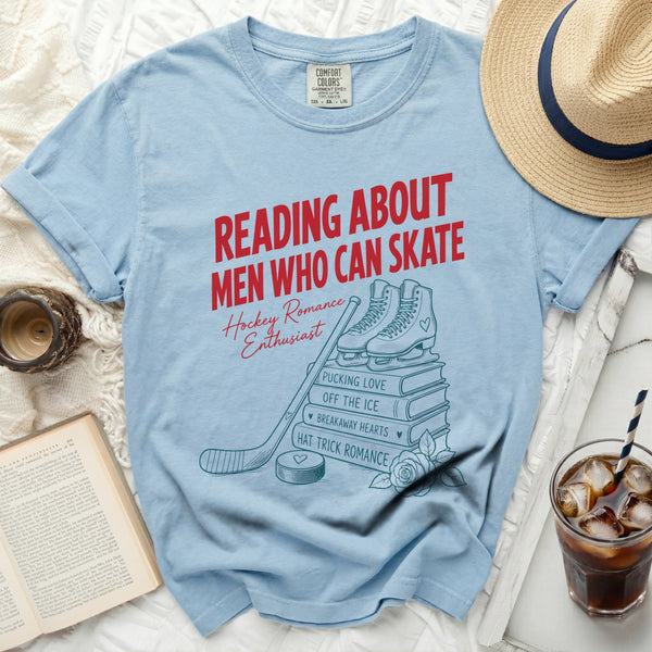 Men Who Can Skate Tee in Chambray