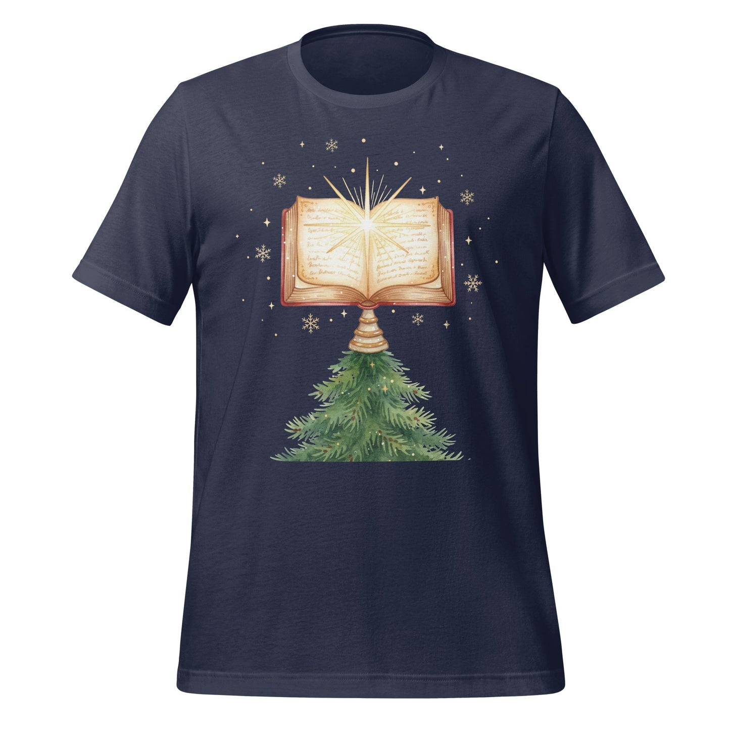 Festive Christmas Tree with Magical Book T-Shirt