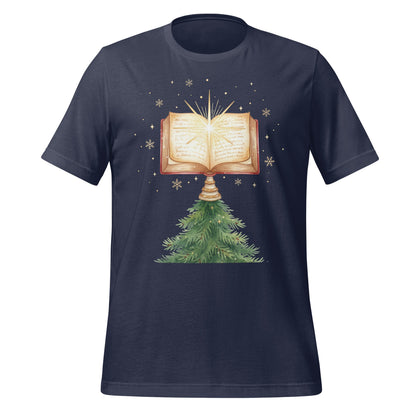 Festive Christmas Tree with Magical Book T-Shirt
