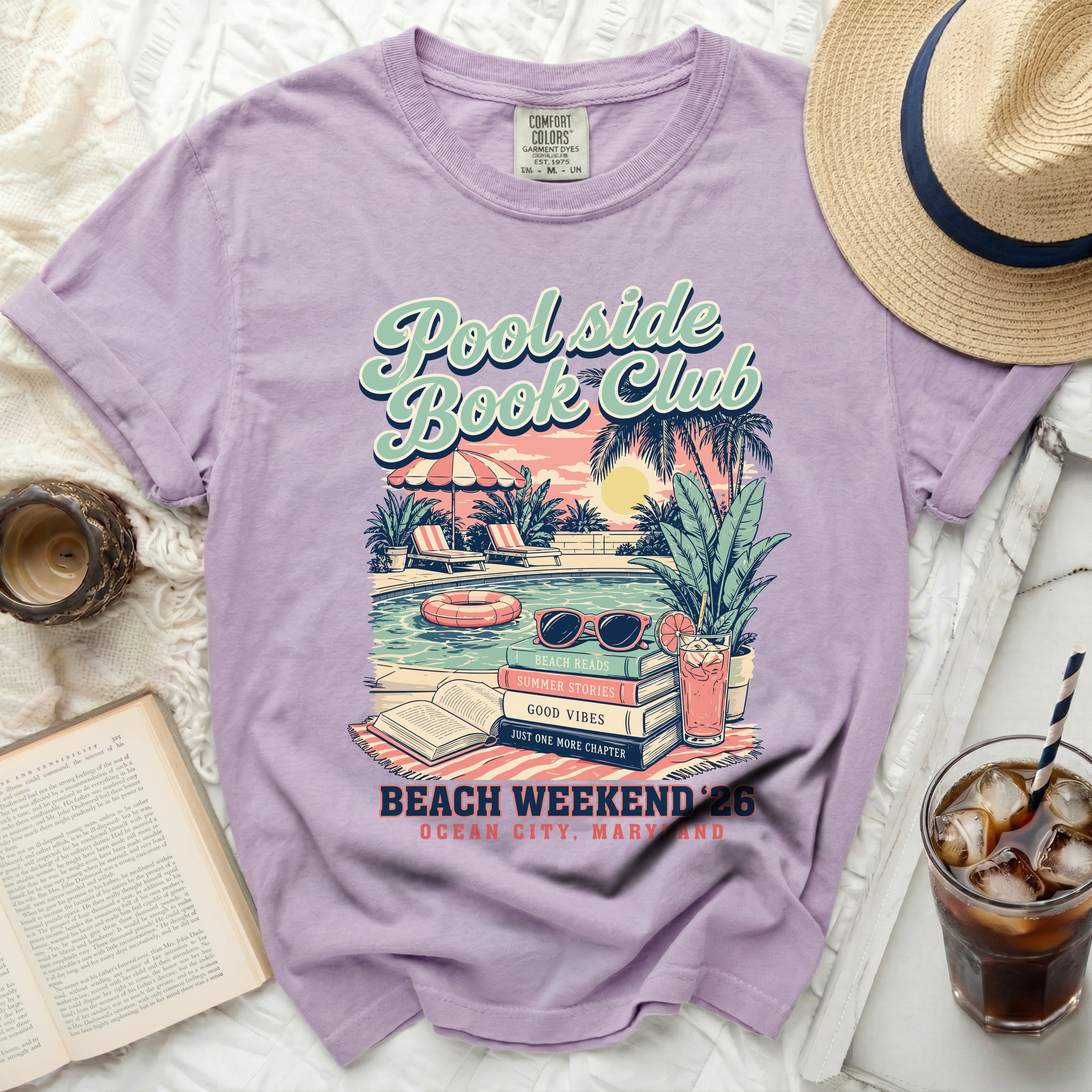 Purple t-shirt with 