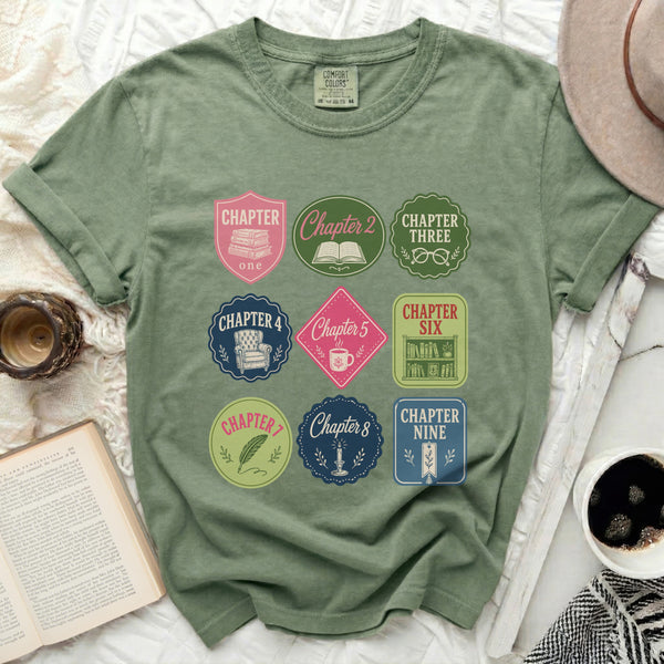 A Reader's Chapters Tee in Moss