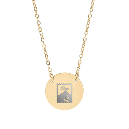 Elegant Customizable Round Pendant Necklace