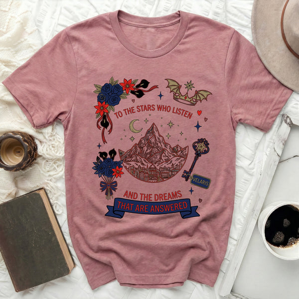 Velaris City Key Tee in Heather Mauve