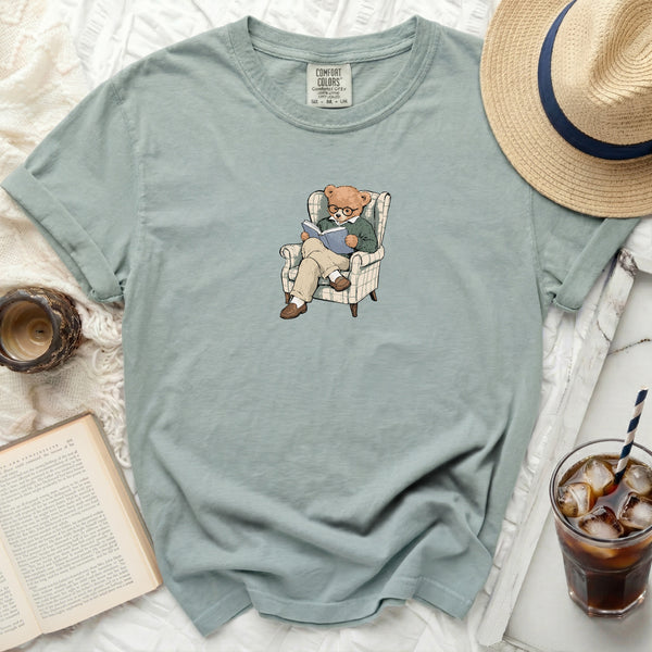 Reading Bear Tee in Bay
