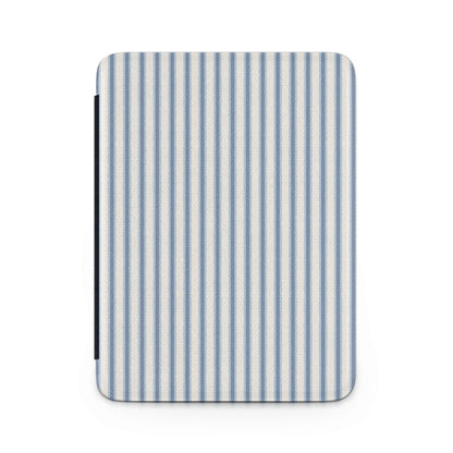 Elegant Blue Vertical Stripe Pattern iPad Case Cover