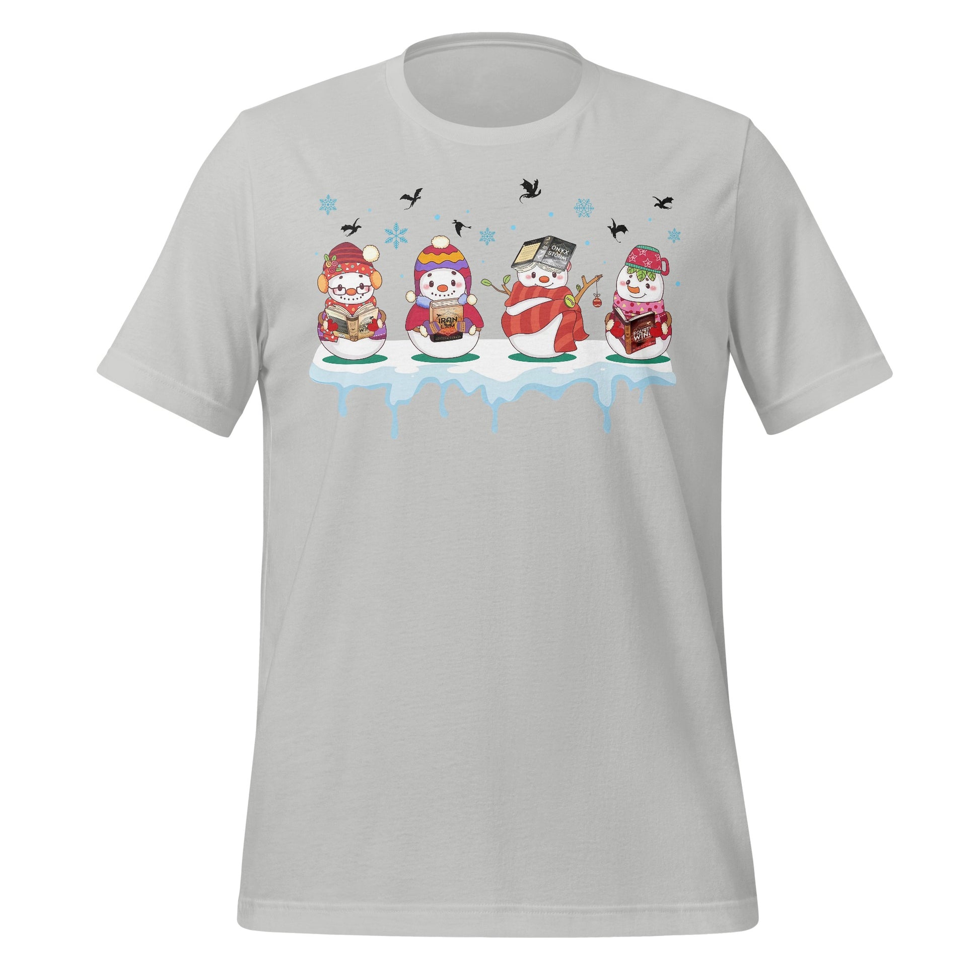 Festive Snowman Family with Birds Graphic Tee