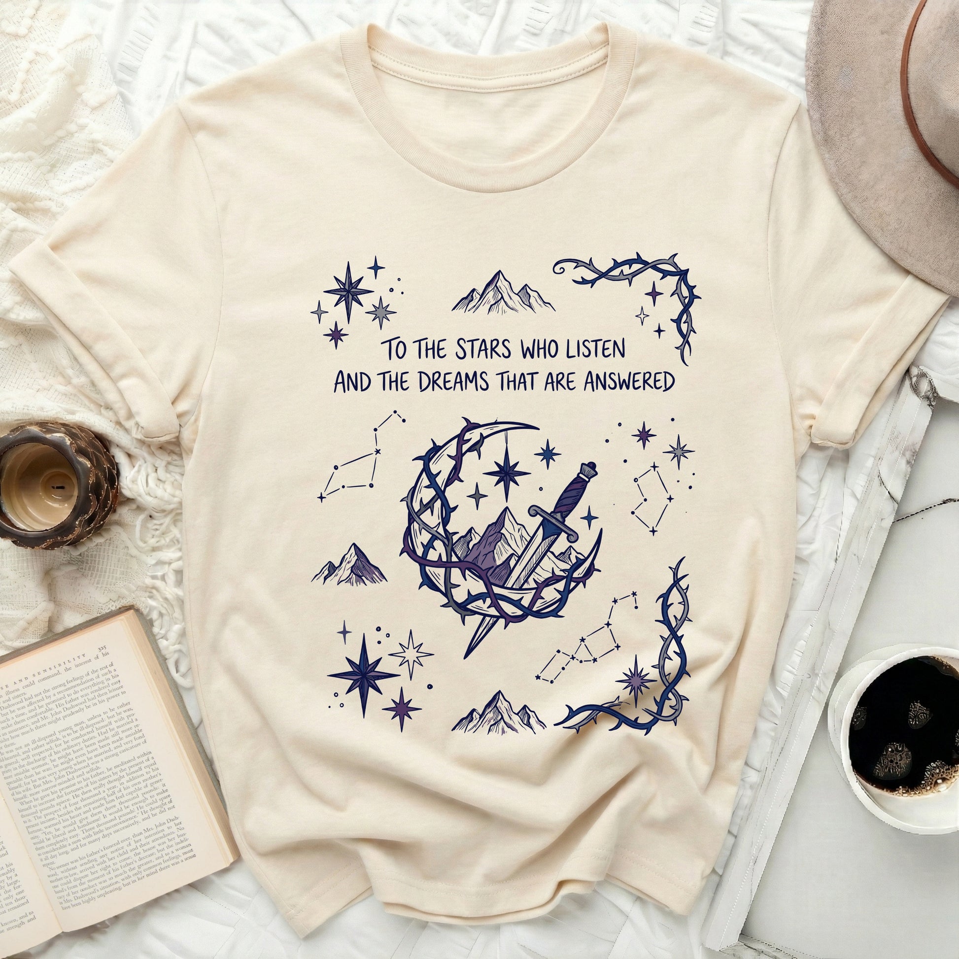 Stars Listen Dreams Answered Moon Sword product type

ACOTAR Inspired
Book Lovers
Celestial Stars
Moon Sword Design
Fantasy Novel
Literary Quote
Feyre Quote
Rhysand Quote
Night Court
Starry Sky Print
Mountain Graphic
Constellation Art
Dreamer Gift
Magical Aesthetic
Bookish Fandom
Thorny Vines
Crescent Moon
Reading Lover
Unique Graphic
Inspirational Text