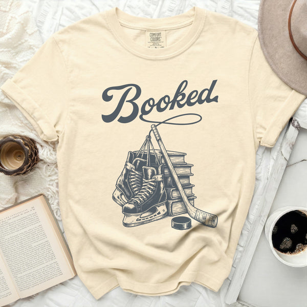 Booked: Books & Blades Tee in Ivory