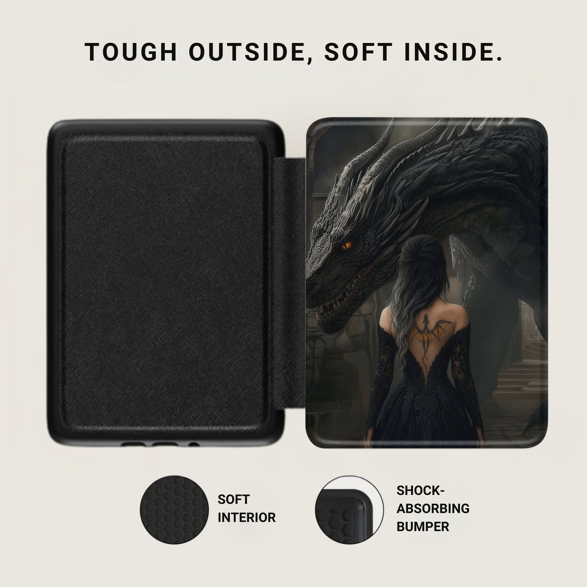 TOUGH OUTSIDE SOFT INSIDE DRAGON WOMAN FIERCE DRAGON product type
