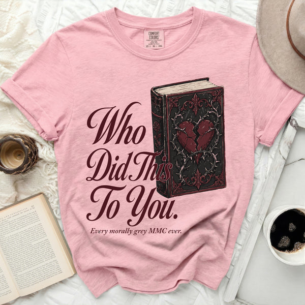 Who Did This To You? Book Tee in Blossom