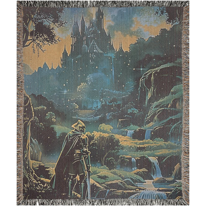 🏰 Fantasy Castle Jacquard Woven Blanket