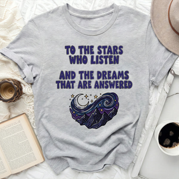 ACOTAR Swirling Dreams Mountain Tee in Athletic Heather