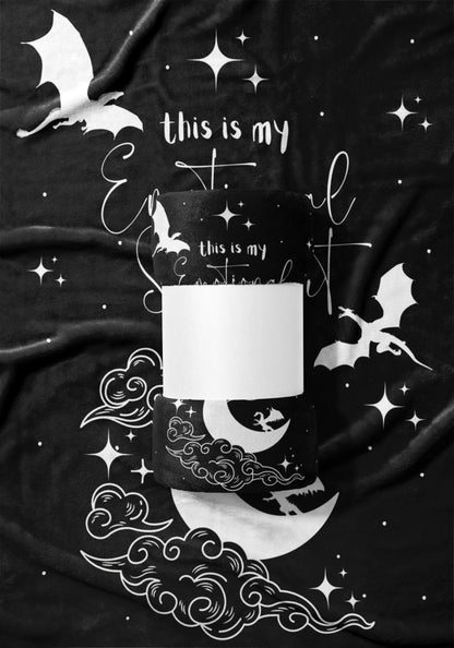 This is my Emotional Support Dragon blanket