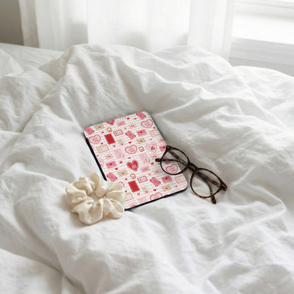 Pink Love Hearts Pattern Tablet Case for All Devices