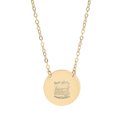 Hot Girls Read Books Engraved Necklace Product