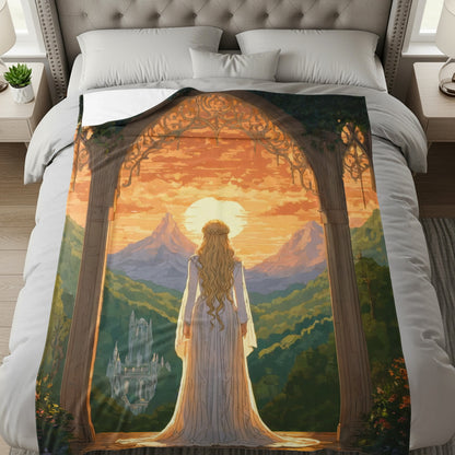 Scenic Fantasy Landscape with Castle Bedding Decor Product