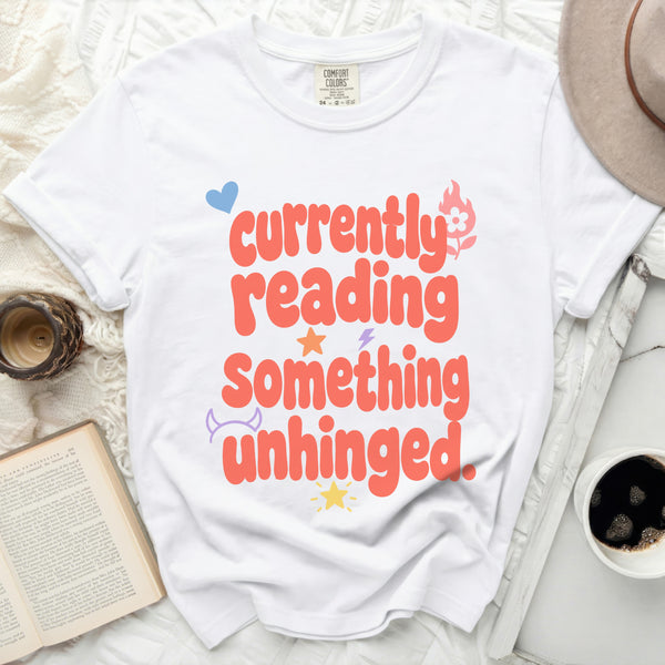 Currently Reading Unhinged Tee in White