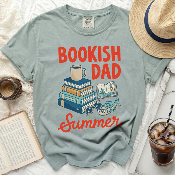 Bookish Dad Summer Tee in Bay