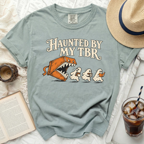 Haunted By TBR Tee in Bay