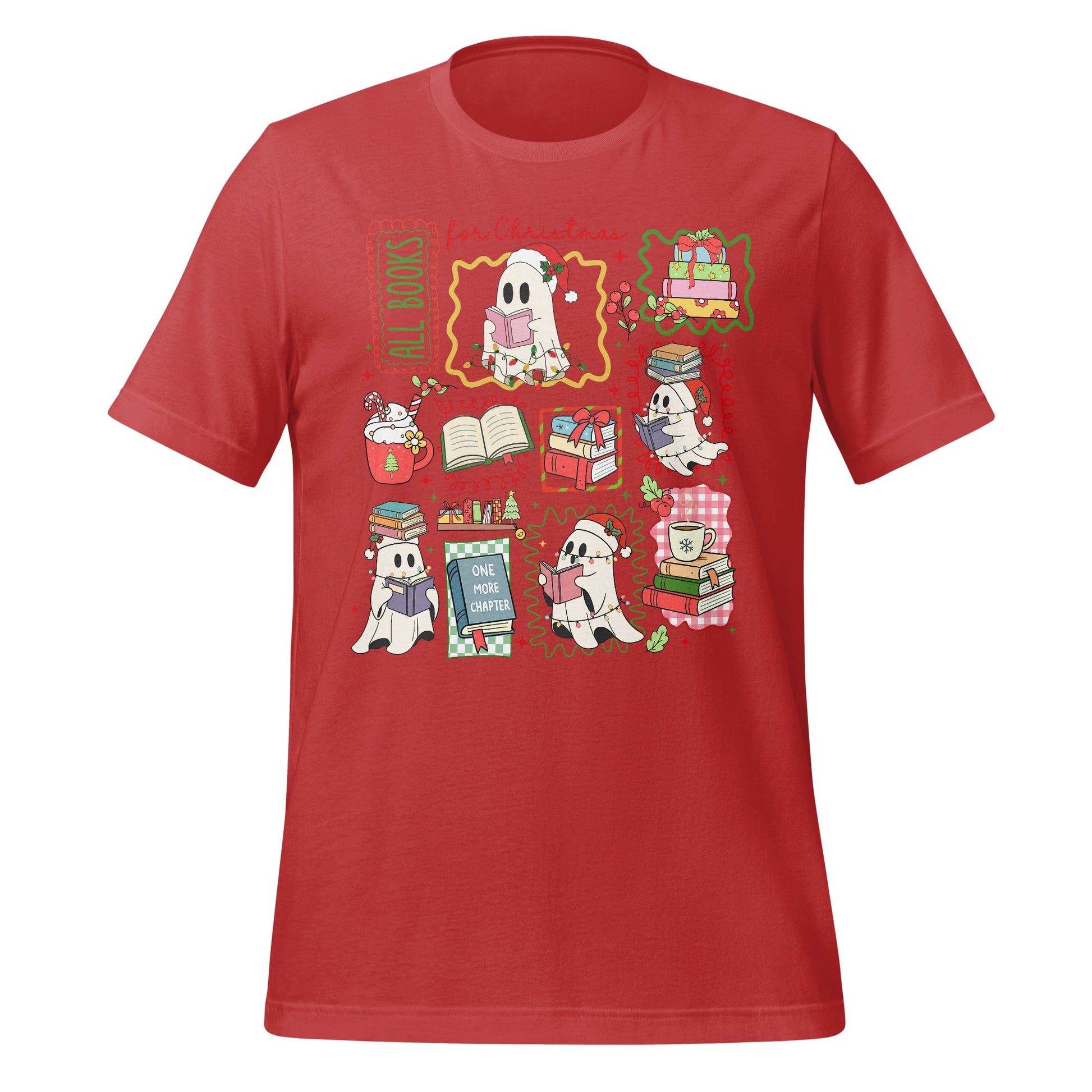 Christmas Ghost Reading Books T-Shirt