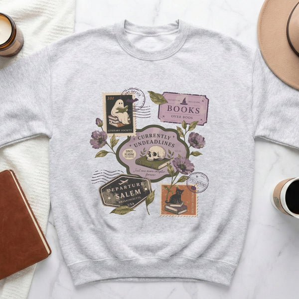 Spellbound Literary Sweatshirt in Ash