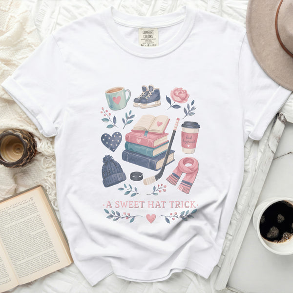 A Sweet Hat Trick Fan Tee in White