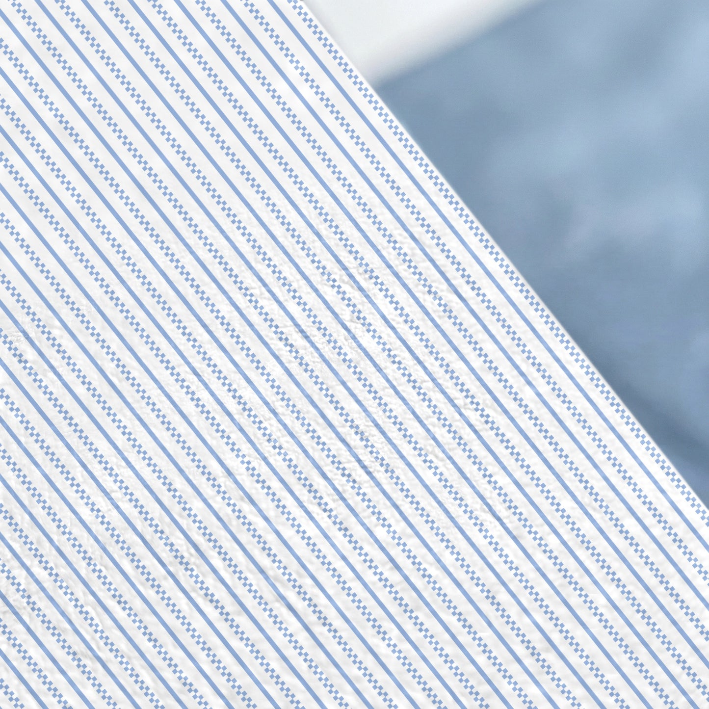 Blue and White Striped Pattern Design Fabric Product