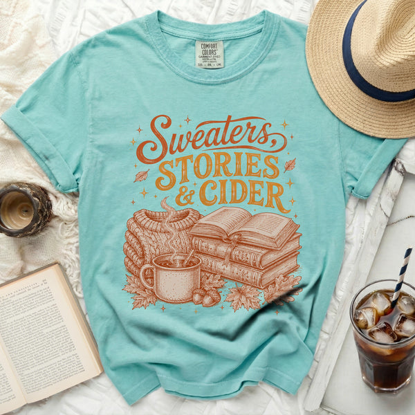 Sweaters, Stories & Cider Tee in Island Reef